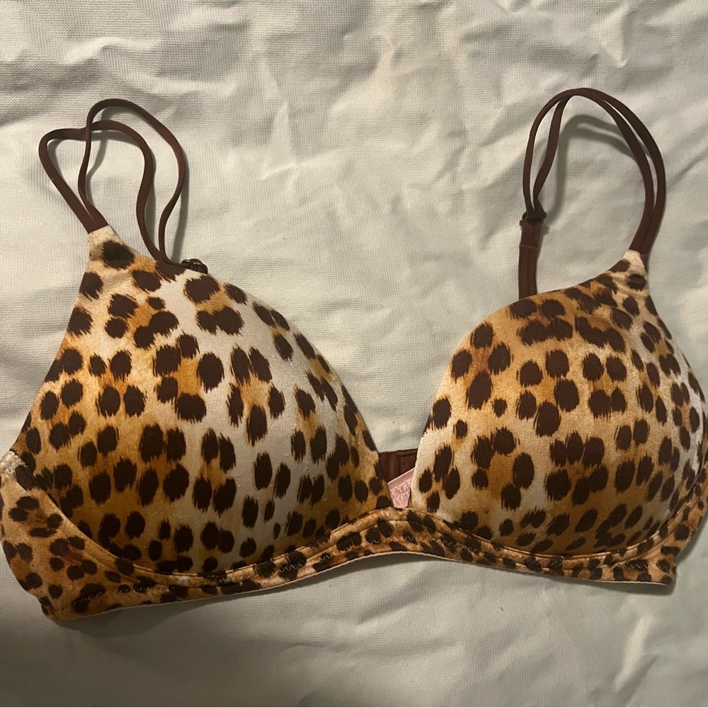 2007 VS Y2K Very Sexy Leopard Print Bra Wireless Victoria’s Secret - Picture 10 of 10